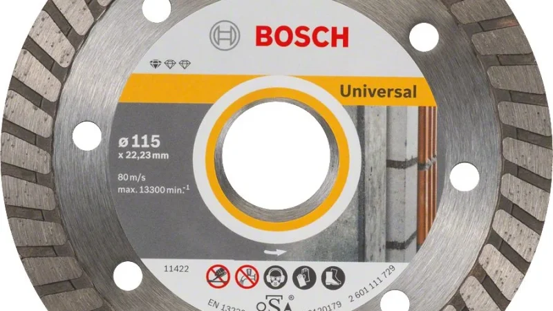 Bosch – Standard Seri Genel Yapı Malzemeleri İçin Turbo Segmanlı Elmas Kesme Diski 115 mm