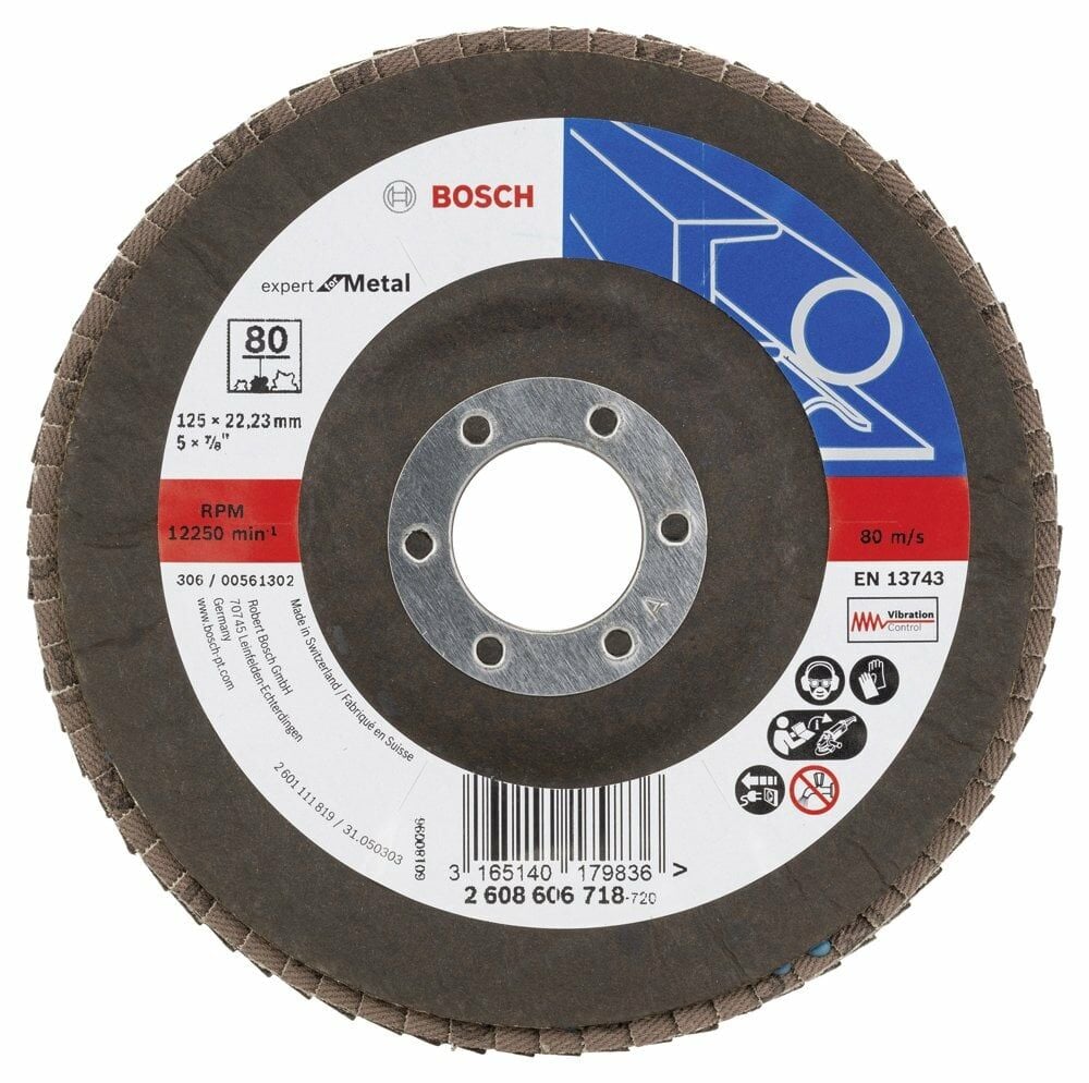 Bosch – 125 mm 80 Kum Expert Serisi Metal Flap Disk