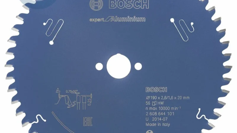 Bosch – Expert Serisi Alüminyum için Daire Testere Bıçağı 190*20 mm 56 Diş