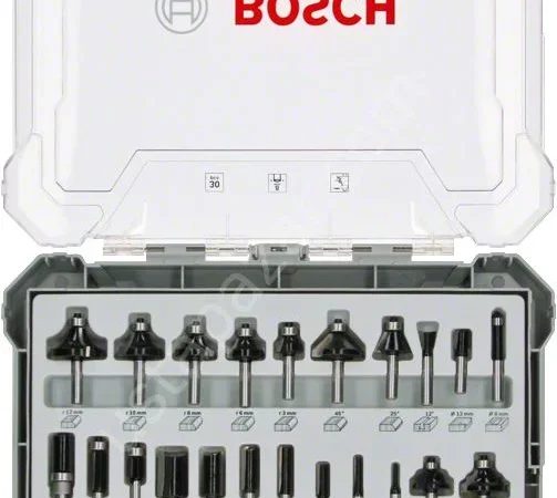 Bosch – Profesyonel 30 Parça Karışık Freze Ucu Seti 8 mm Şaftlı 2607017475